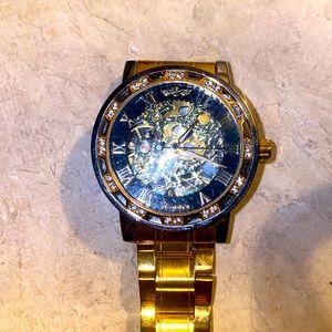 Gold, Italian, unused winner, wristwatch